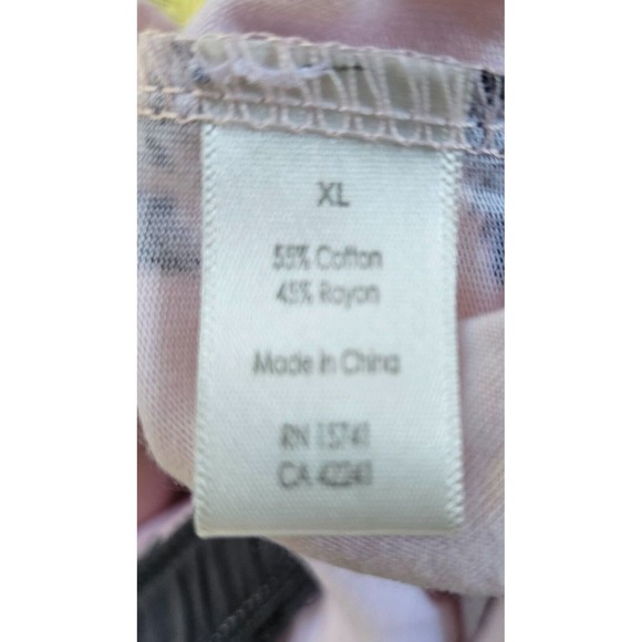 PJ SALVAGE Pajama Set Cats with Crowns Pink Women's XL Cotton Rayon Comfy NEW - Picture 7 of 7